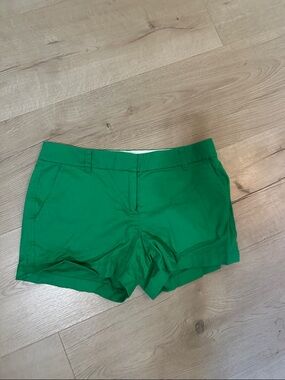 J. Crew Bright Green Cotton Blend Women's Shorts